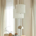 Suspension lumineuse moderne toile lin beige clair interrupteur tactile chambre salonhôtel