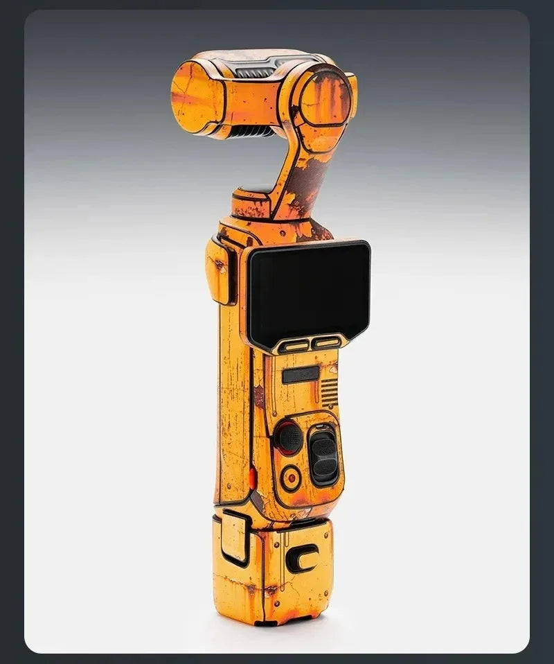 cache caméra orange noir texture grunge adhésif scratch résistant waterproof vintage industriel