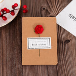 cartes voeux vintage enveloppes fleurs artificielles ruban jute anniversaire mariage noel retraite