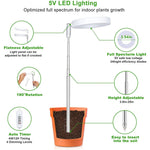 lampe led croissance plante intérieure spectre complet modes timer réglable blanc moderne