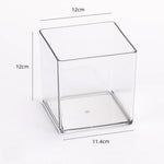 boîtes rangement transparentes cubes minimalistes 6cm 8cm 10cm 12cm 15cm