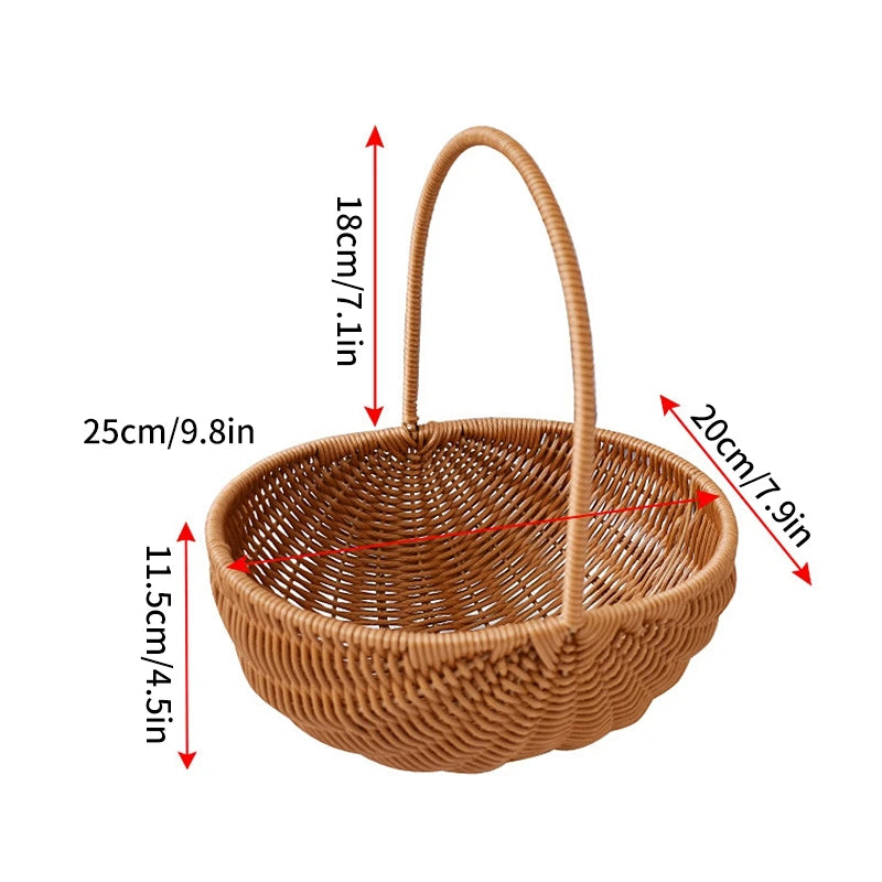 paniers osier tressés marron clair traditionnels réutilisables poignées inclusées fleurs