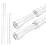 tendeur rideau blanc telescopique barre douche extensible fixations voile moderne