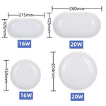 applique murale led moderne noir blanc surface opaques minimaliste 215x160 260x125 16w 20w