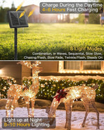 guirlande lumineuse solaire 300 led multicolore moderne 110ft ip65 abs led individuels