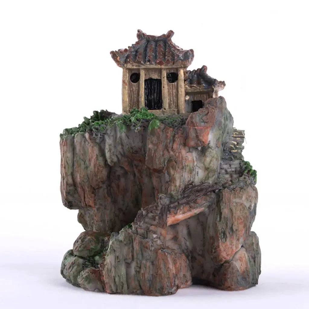 miniatures traditionnelles résine bâtiments toitures tuiles détails architecturaux gris noir vert