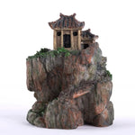 miniatures traditionnelles résine bâtiments toitures tuiles détails architecturaux gris noir vert