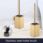 brosse wc moderne or noir argent acier inoxydable porte brosses toilette fixation murale poignée