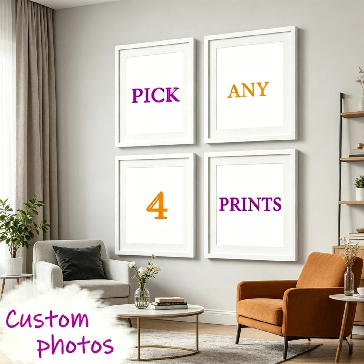 affiches modernes minimalistes personnalisables famille animaux paysages couleurs vives cadre mural decoration intérieure