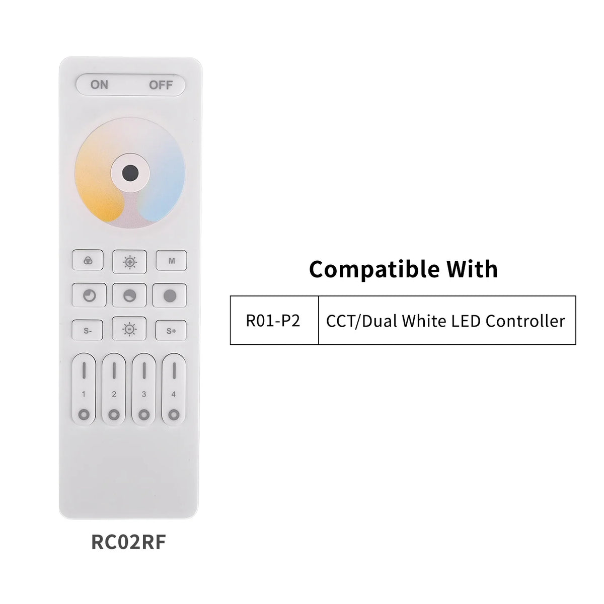 contrôleur led rf télécommande dimmable rgb rgbw cct bande lumineuse 12v 24v sans fil