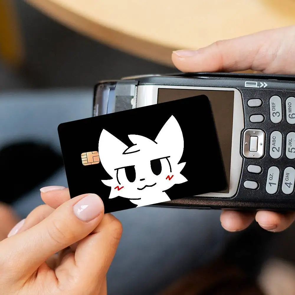autocollants carte credit dessin animé chats moderne graphique
