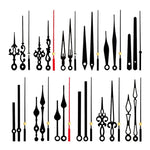 aiguilles montre réparations horlogerie classique or noir élégantes différentes formes motifs décoratifs fixations mouvement