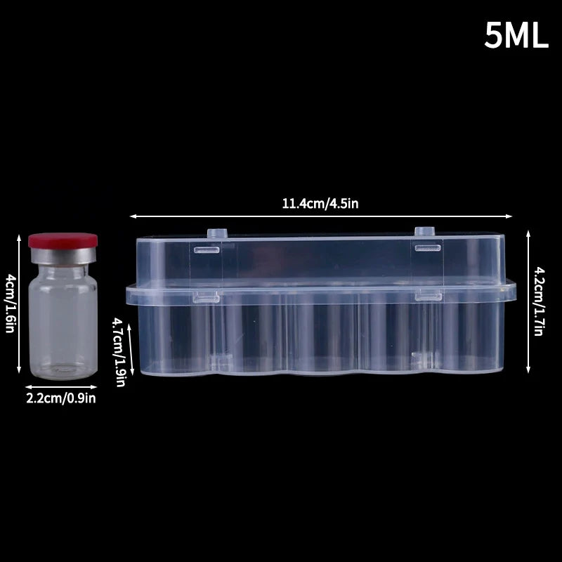 boîte rangement transparente réutilisable tubes tests 3ml pratique modernescrição