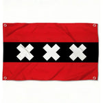drapeau néerlandais amsterdam rouge noir blanc moderne géométrique métalliques intérieur extérieur 120x80cm 150x100cm