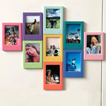 cadres photo magnétiques colorés boho instantanés rose violet bleu jaune vert orange reflets modernes