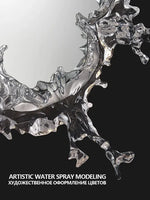 miroir mural moderne effet éclaboussure eau transparent argenté fixé mur