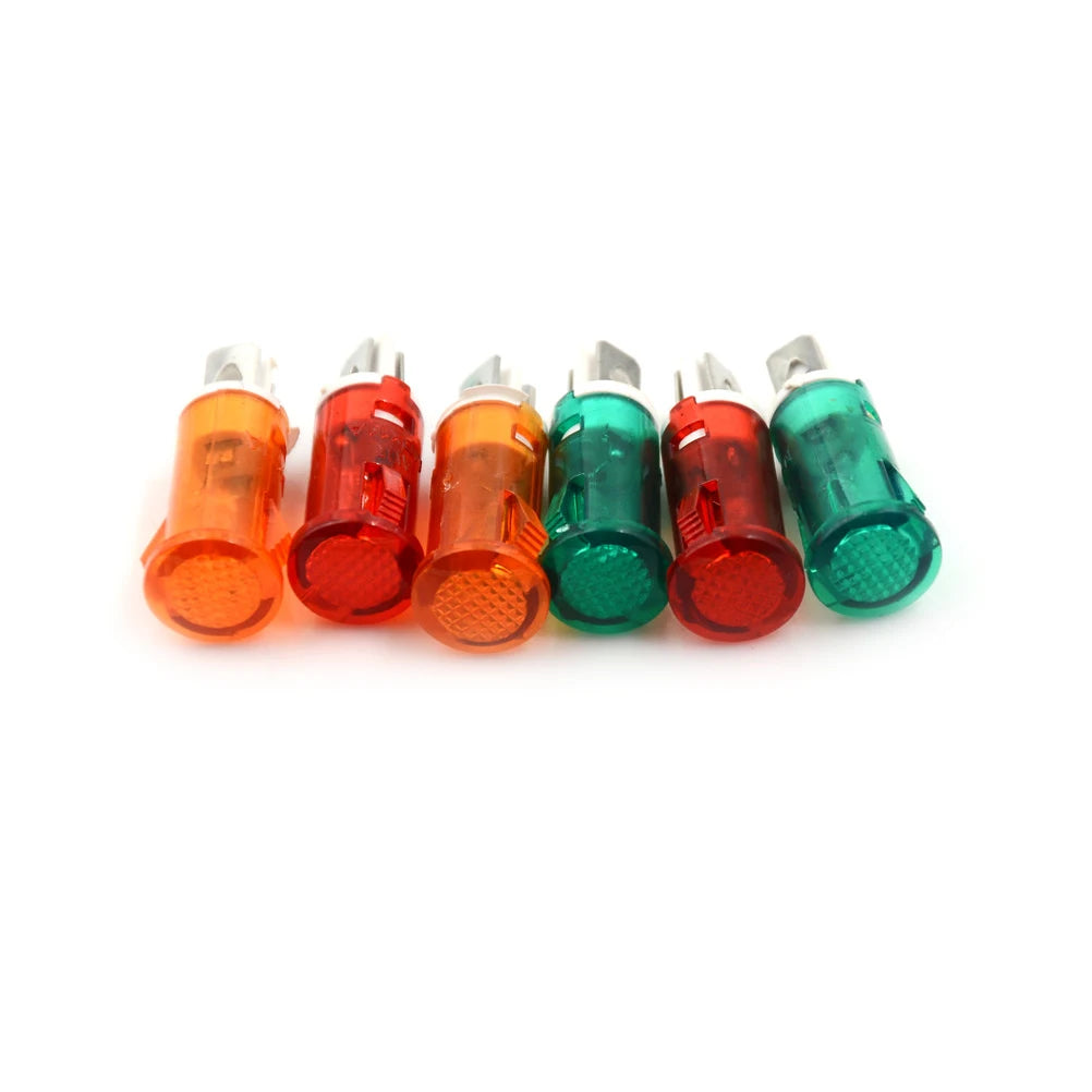 interrupteurs couleur orange vert rouge transparent modernes fixations lumière signalisation