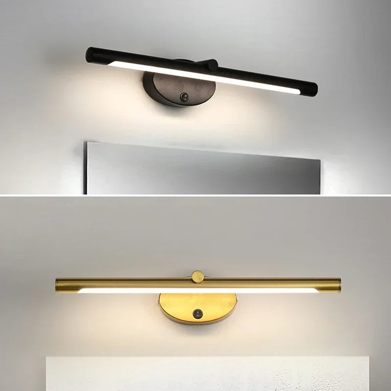 lampe murale moderne or noir minimaliste interrupteur tactile éclairage cuisine salle manger