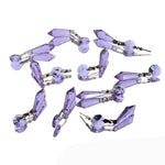 boucles d'oreilles violet clair cristal faceté classique oreillettes