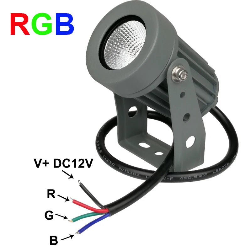 projecteur led extérieur rgb ip65 moderne 12v gris mat éclairage jardin led lignes controle