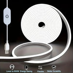 éclairage led néon flexible blanc moderne interrupteur tactile câble usb adaptable décoration murale