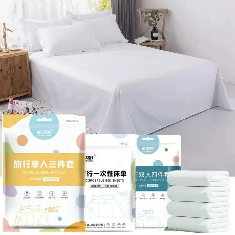 draps lit jetables blancs moderne pièces literie élastique taies d'oreiller