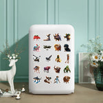 sticker animal multicolore cartoon adhésif dessin animé enfant jouet bagage téléphone guitare collectionnement set