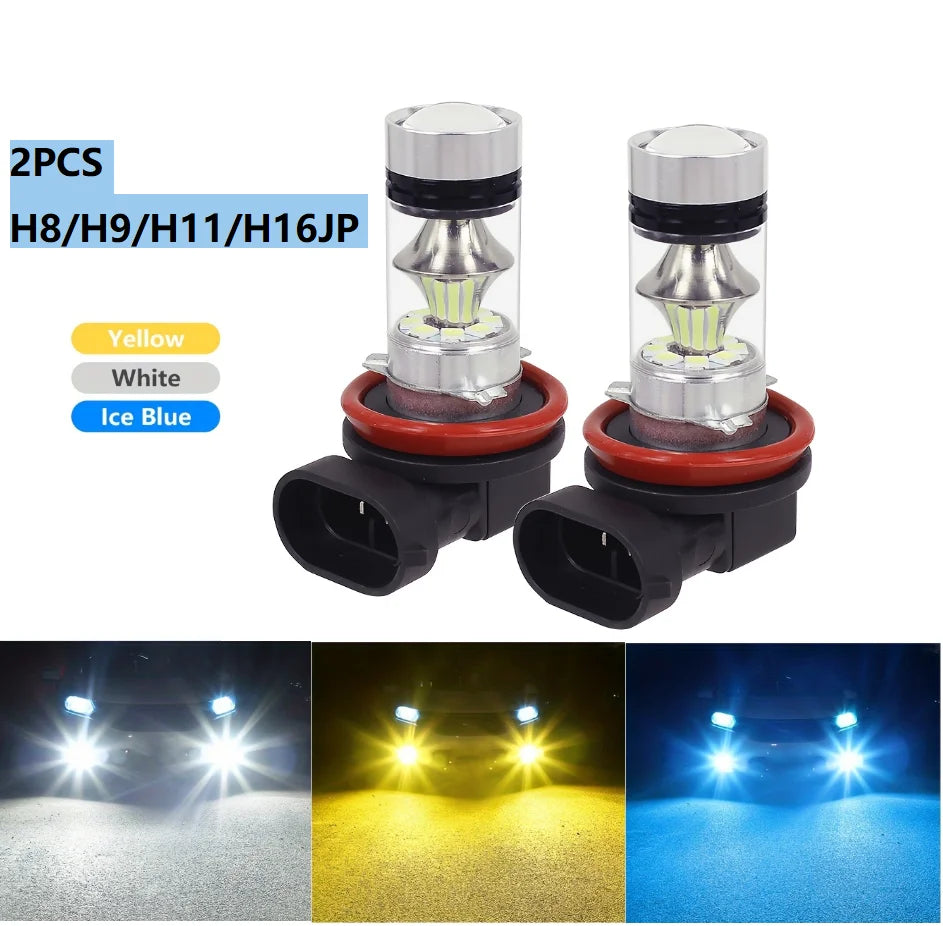 ampoules led h11 noires rouges argentées 6000k 3000k modernes 1500lm 12v