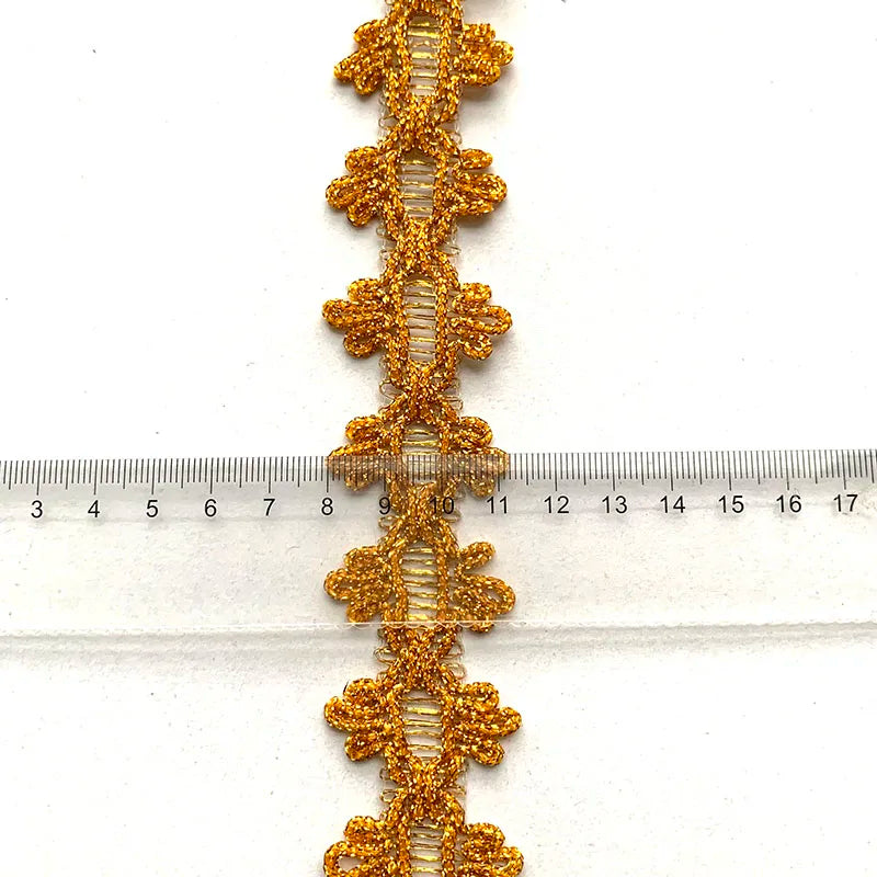 rubans décoratifs dentelle polyester mariage argent or vert motif géométrique classique adhésif