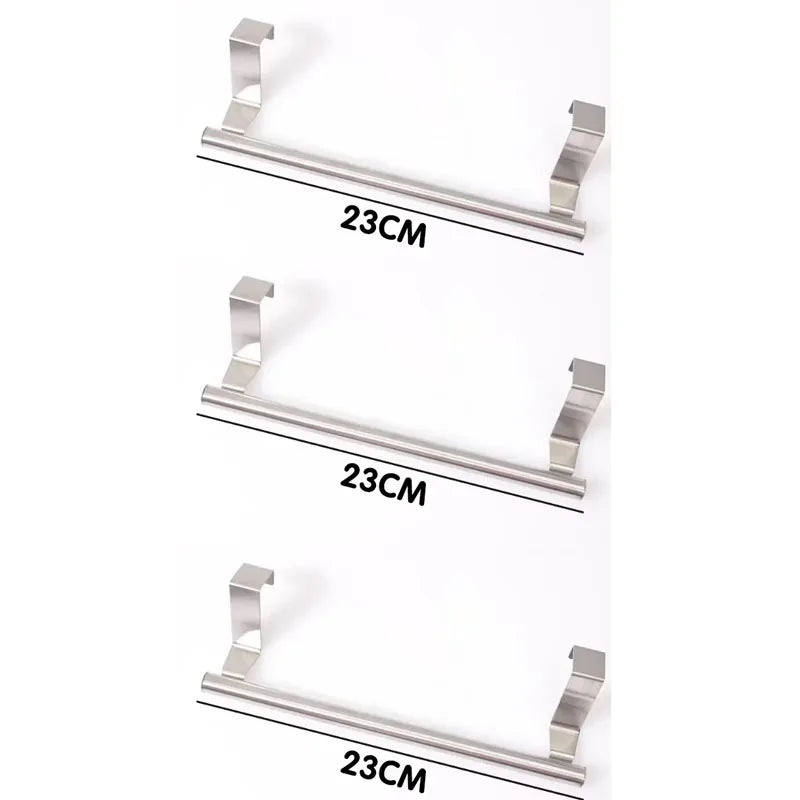 porte serviettes mural acier inoxydable clips fixation moderne 23cm 36cm lisse argenté sans perçage
