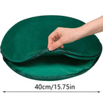 housse coussin velours 40cm ronde fermeture eclaire non toxique polyestre maison decorative confortable