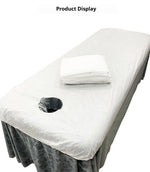 draps massage jetables blancs perforés élastiques respirants serviette incluse pack 20pcs
