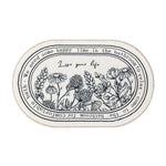 tapis bain antidérapant ovale motifs floraux blanc noir résistant antibactérie decorativeextérieur