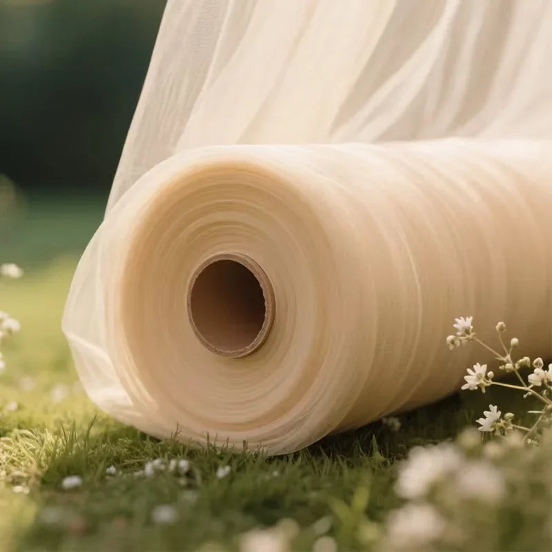 rideau tulle blanc transparent classique occasion mariage anniversaire noël transparent 50m