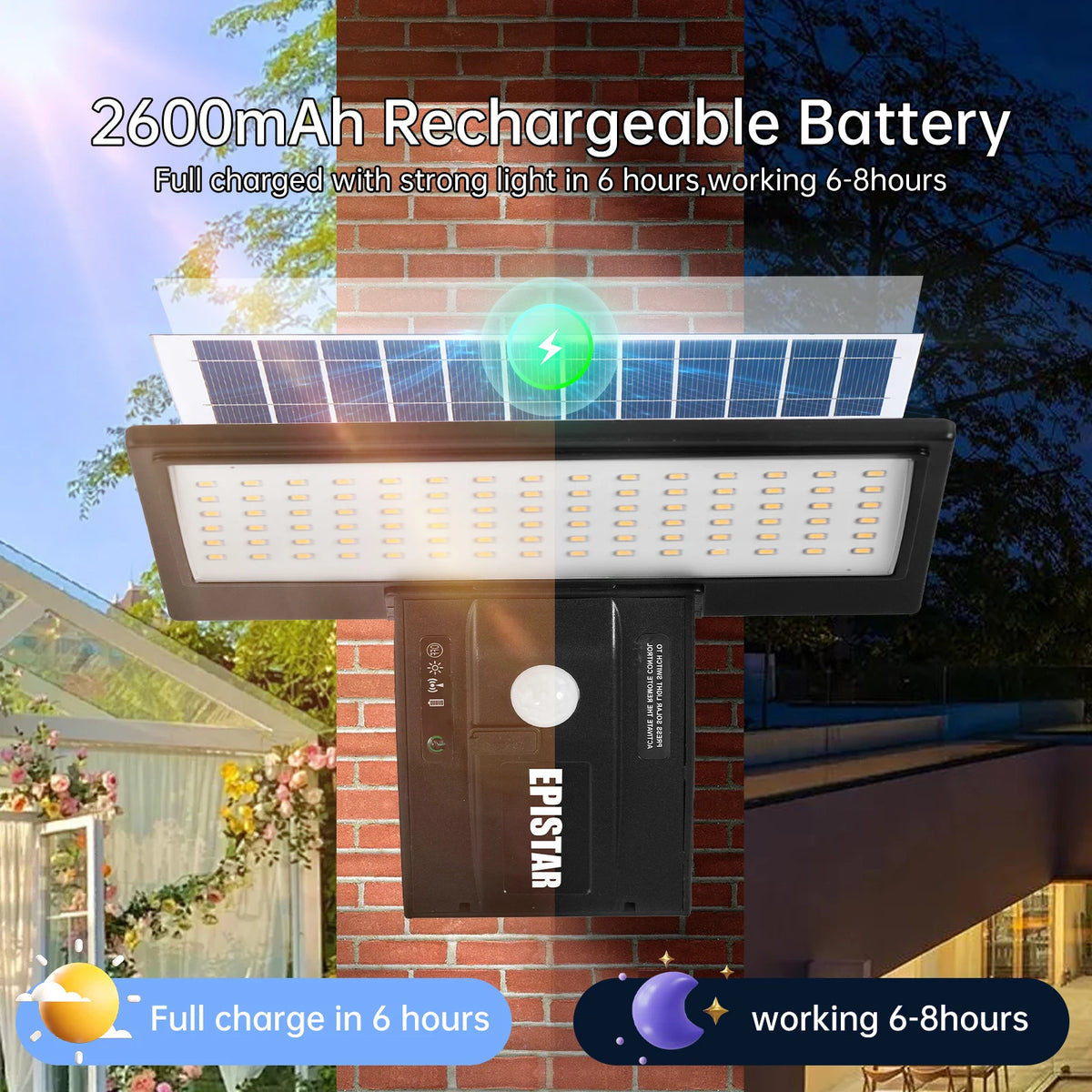 lumière solaire extérieure noire ip65 modes batterie télécommande moderne led étanche