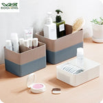 boîtes rangement gris blanc rayées modernes empilables 2l charge2kg cosmétiques lunettes ciseaux télécommande