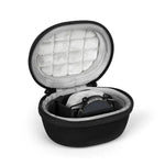boîte rangement montres tissu mat doublure mousse fermeture glissière noir rouge moderne pratique