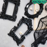 cadres decoratifs noir decorations florales baroque vintage gothique victorien bijoux argents