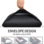 protège oreiller moderne soie brillante housse protection lit élégante couleur unie
