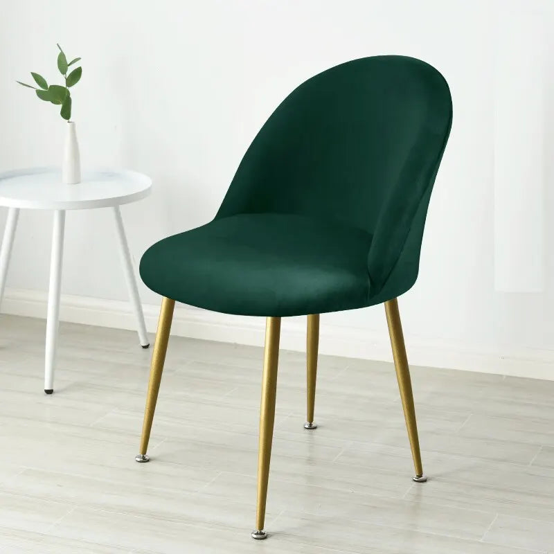 chaise moderne velours rose pâle vert foncé beige gris bleu turquoise pieds dorés assise