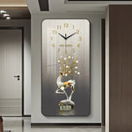 Horloge murale noire moderne pour décoration intérieure