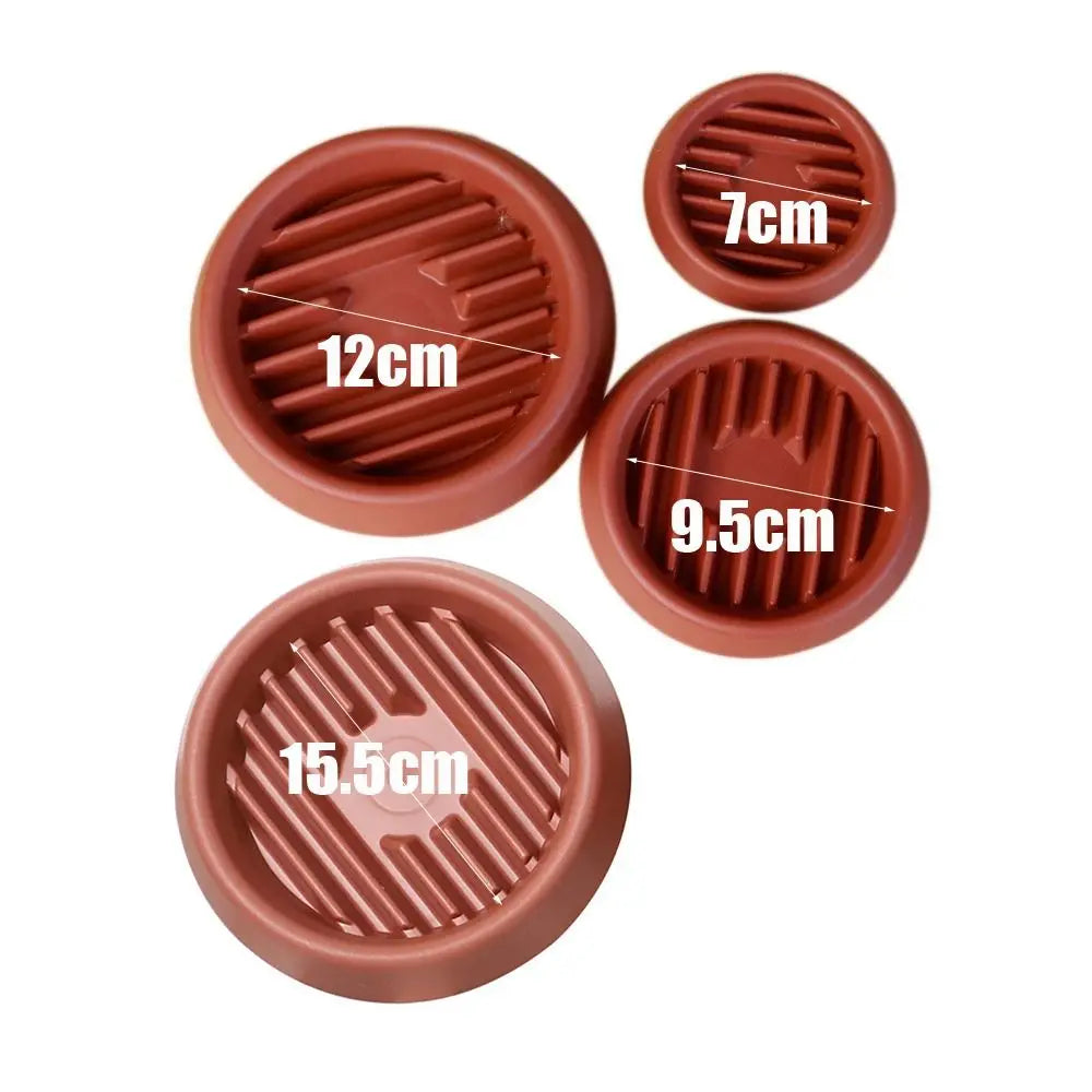 supports pot moderne rayures marron différents diamètres 7cm 9.5cm 12cm 15.5cm durable plantation fleurs
