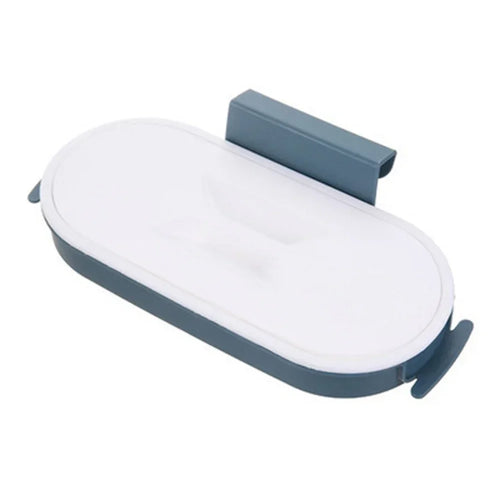 organisateur cuisine sac poubelle mural transparent adhésif blanc gris moderne pratique déchets recyclables respectueux