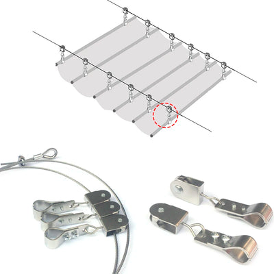Kit poulie acier inox pour voile d'ombrage blanc