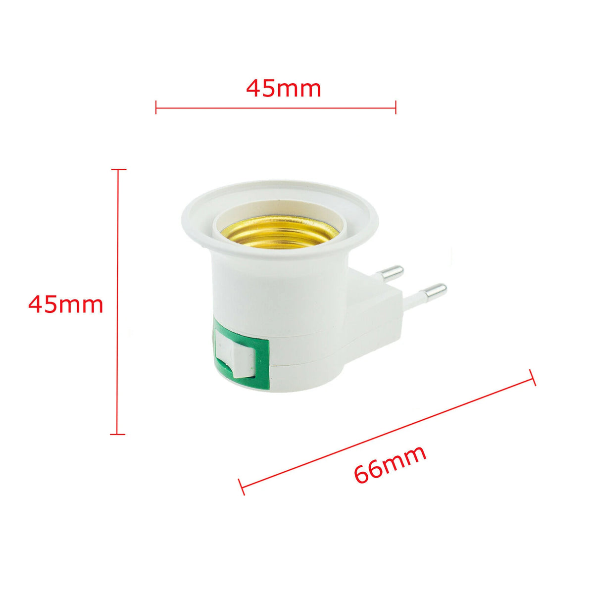 adaptateur prise murale blanc moderne ampoule E27 douille led conversion EU US plug pièces