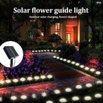 décoration extérieure solaire fleur led moderne blanc jaune ip65 résistante modes