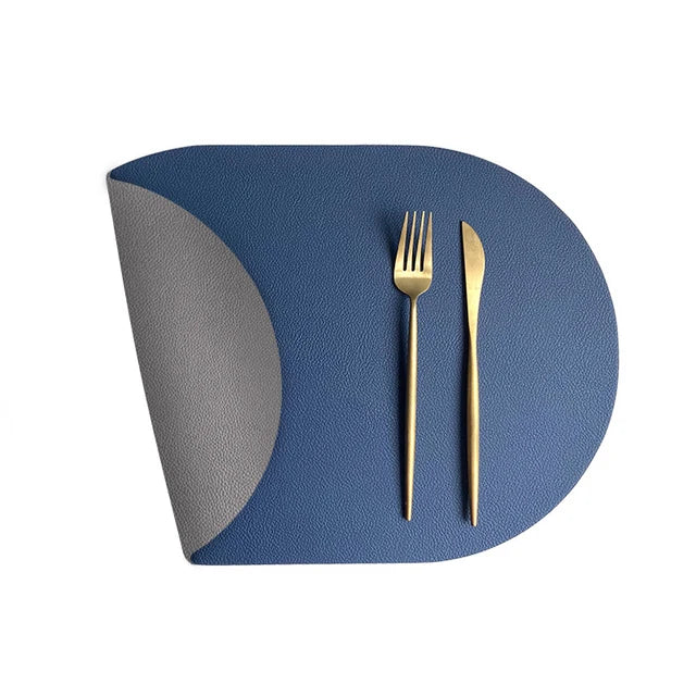 serviettes table vert foncé simili cuir moderne respectueuses l'environnement 44cm 30cm sans fixations fourchettes