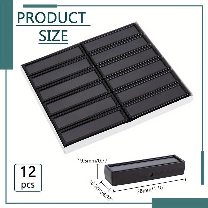 boîtes bijoux rangement velours noir modernes adhésives set 12 pièces