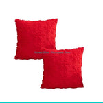 taies d'oreiller décoratives rouge moderne 45x45cm tissu polyester coton respectueux environnement coussins
