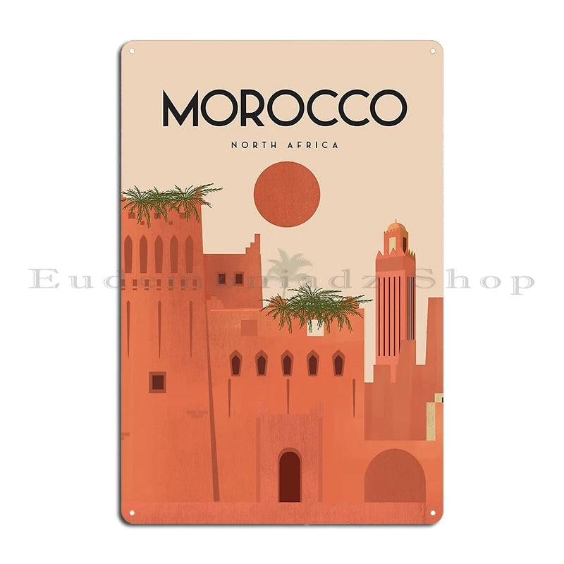 Décoration murale Maroc plaque métal